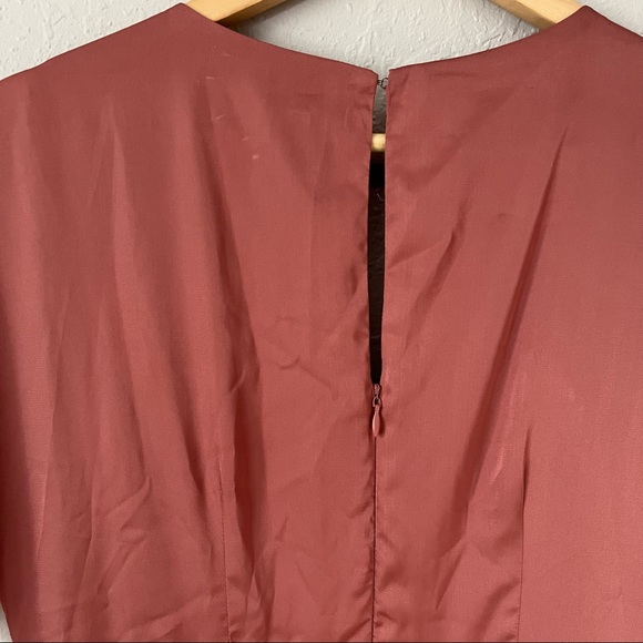 NWT BTFL-LIFE 1940s Satin Dress Terra Cotta Pink S - Picture 12 of 16